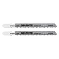 GRAPHITE Jigsaw blade, 10 TPI, HSC, T-shaped handle, 2 pcs, clean cut — 57T549