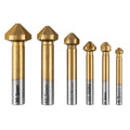 GRAPHITE TiN bevelled countersink drills, 6.3 - 20.5 mm, set 6 pcs — 54T427