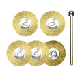 Brass wire wheel brushes 22mm 5pc + arbor Proxxon