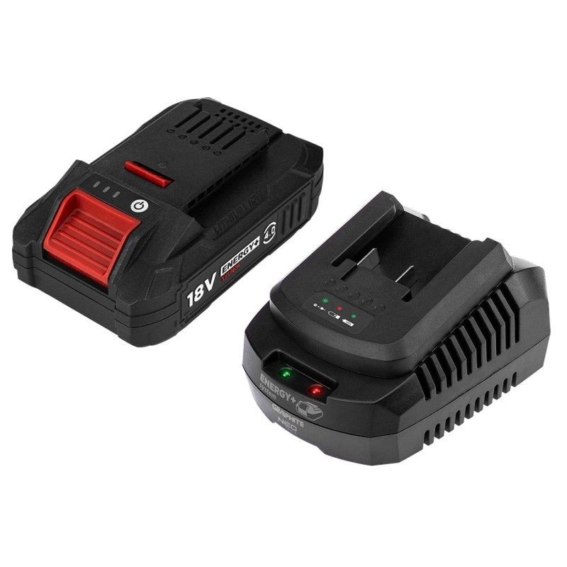 GRAPHITE Energy+ kit: 4Ah BOOST UP battery with charger — 58GE132-1