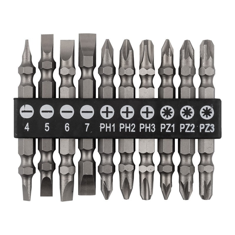 GRAPHITE Set of reversible bits SL4/5/6/7, PH1/2/3, PZ1/2/3 x 65 mm, 10 pcs. — 56T517