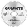 GRAPHITE Circular saw blade, solid carbide, 210 x 30 mm, 100 teeth, for aluminium — 55H610