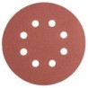 GRAPHITE Velcro sanding discs 125 mm, K240, 5 pcs, with 8 holes — 55H944