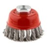 GRAPHITE Cup wire brush 80 mm x M14, INOX — 57H582