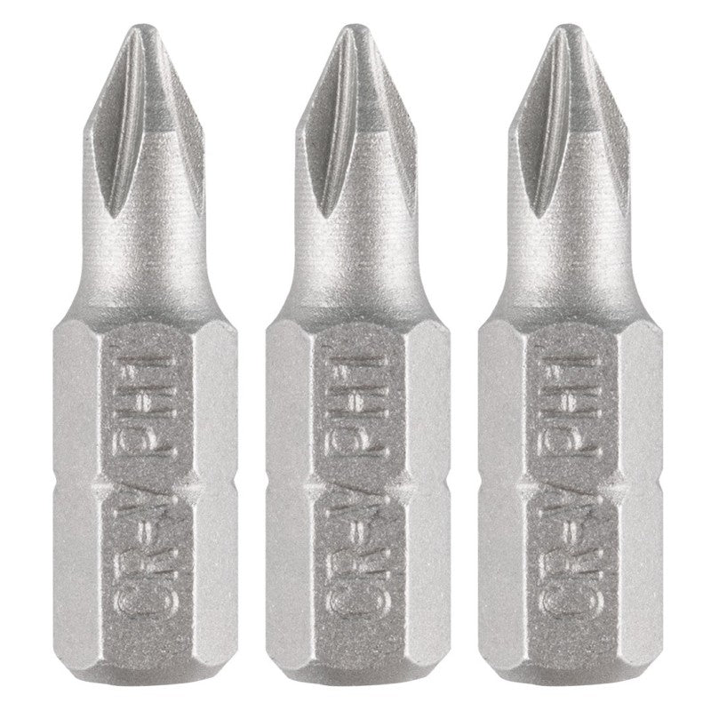 GRAPHITE Bits PH1 x 25 mm, 3 pcs — 56T543