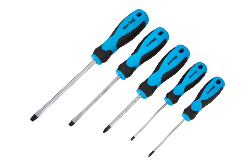 Blue Spot Tools 5Pce Soft Grip Screwdriver Set