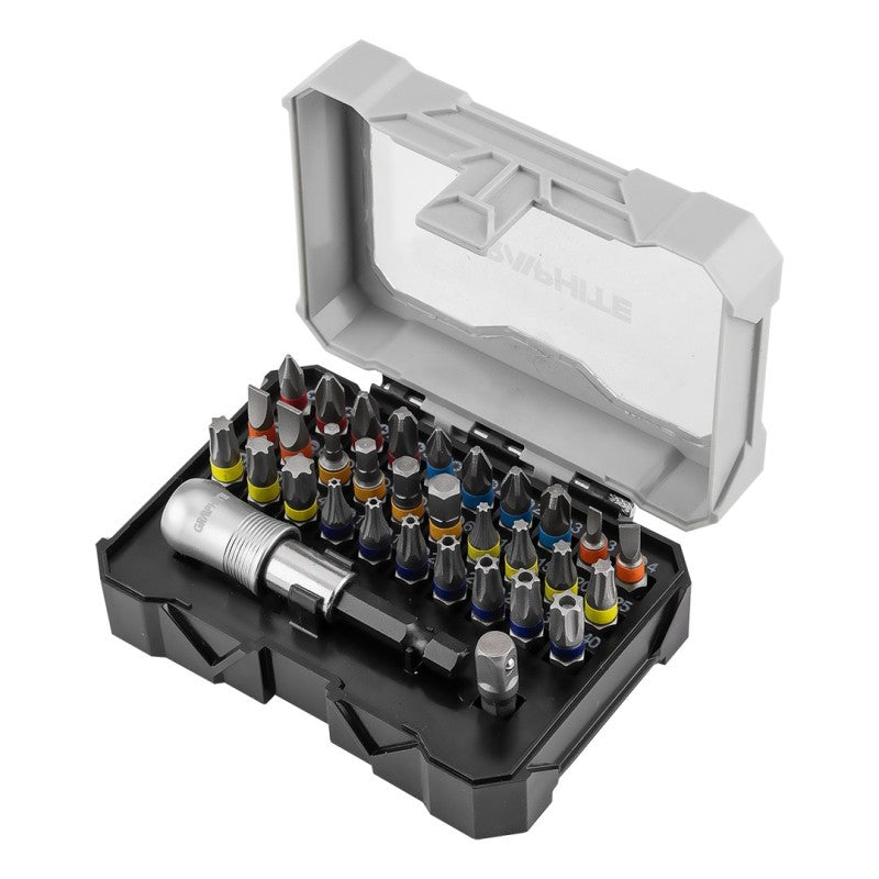 GRAPHITE Bit set 25 mm, with magnetic holder 68 mm, 32 pcs. — 56T557