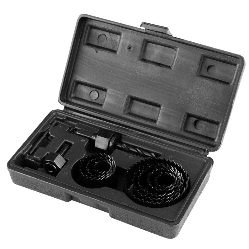 GRAPHITE Wood hole cuttters with adapter 19 - 64 mm, set 12 pcs — 56T748