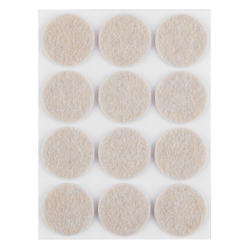 NEO TOOLS Self-adhesive round felt pads, light brown 28 mm, 12 pcs. — 85-201