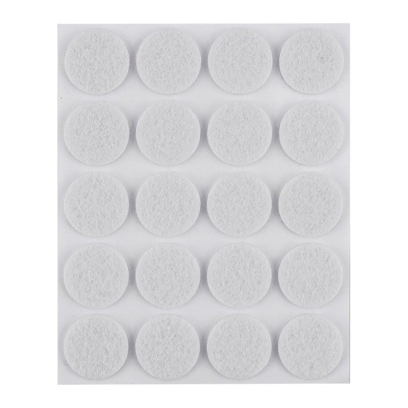 NEO TOOLS Self-adhesive round felt pads, white 20 mm, 20 pcs. — 85-205