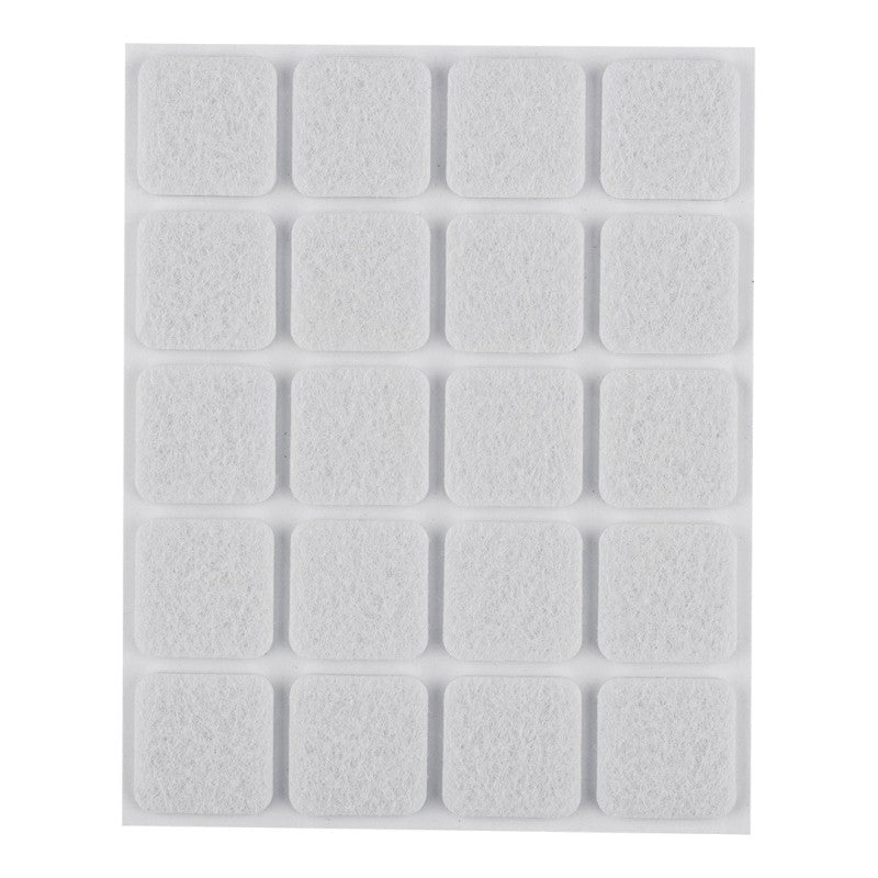 NEO TOOLS Self-adhesive felt pads, white 20x20 mm, 20 pcs. — 85-208