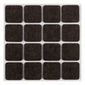 NEO TOOLS Self-adhesive felt pads, dark brown 25x25 mm, 16 pcs. — 85-212