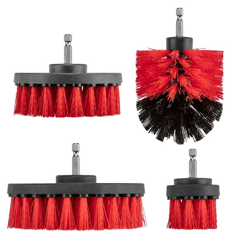 GRAPHITE Scrubbing brushes for drills, 4 pcs. — 57T437