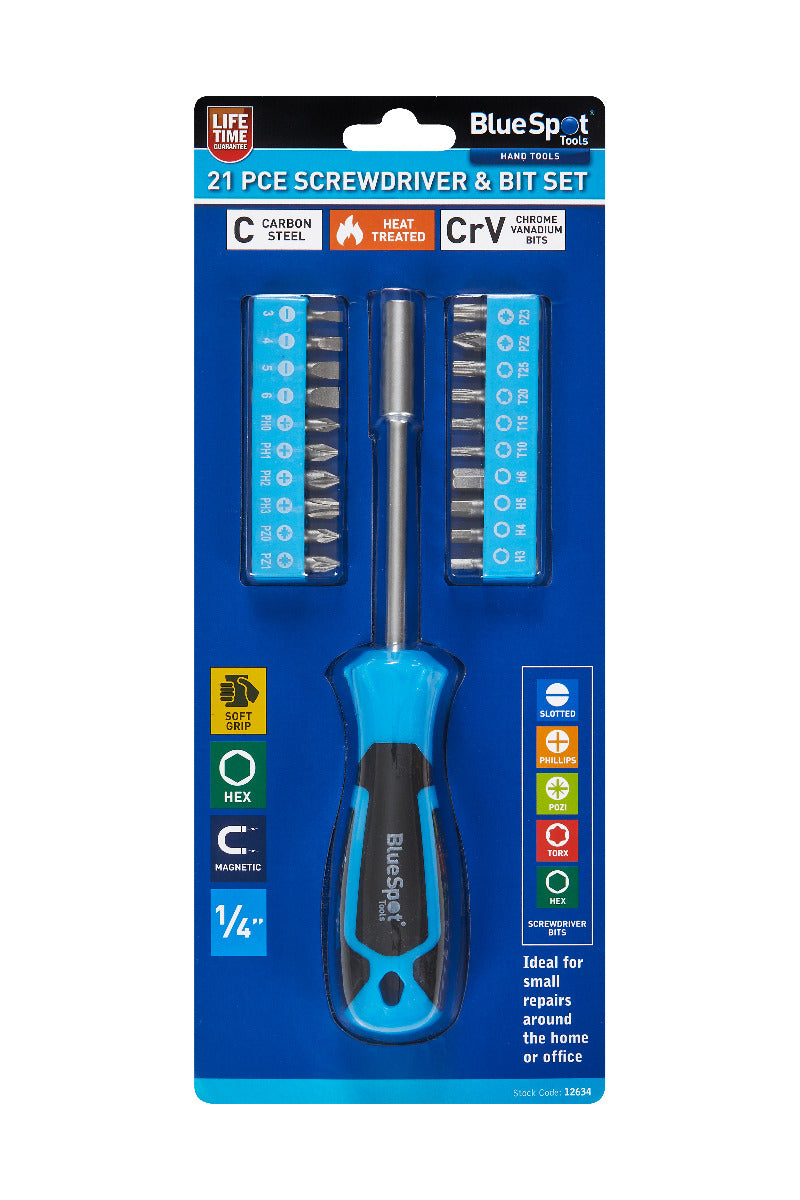 Blue Spot Tools 21 PCE Screwdriver & Bit Set