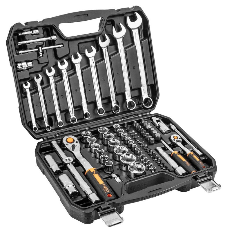 NEO TOOLS Set of socket spanners 1/2", 1/4", 82 pieces, CrV — 10-059