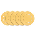 GRAPHITE Sanding paper, velcro 180 mm, K120, 5 pcs, with 8 holes for sander 59G263 — 54H023