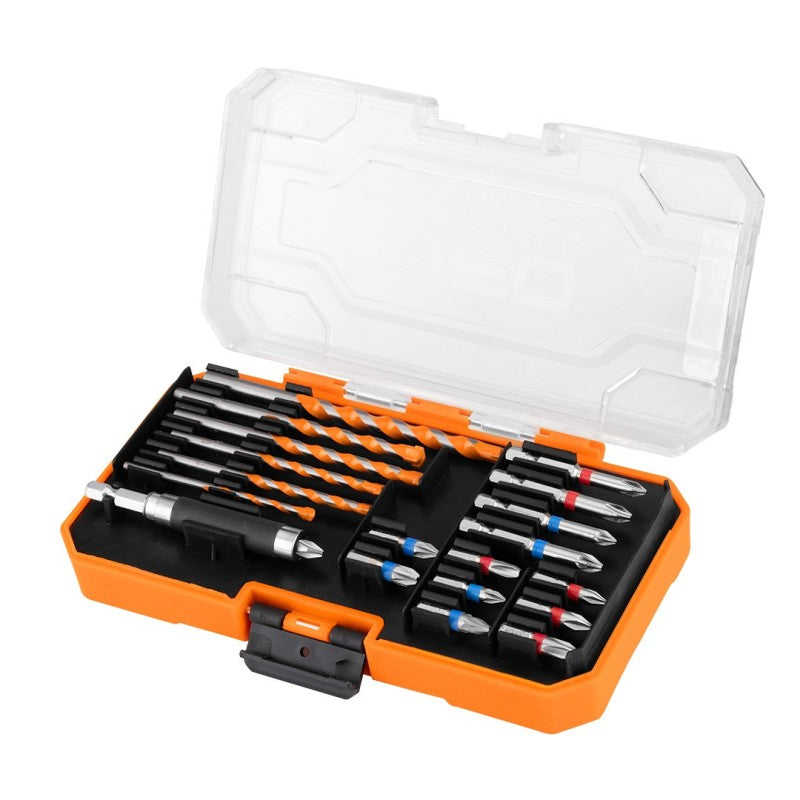 NEO TOOLS Drill and bit set, 20 el. — 56-611