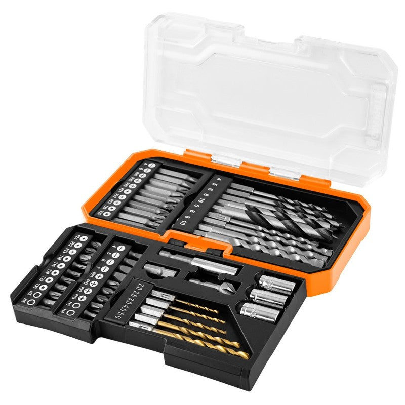NEO TOOLS Drill and bit set, 50 el. — 56-613