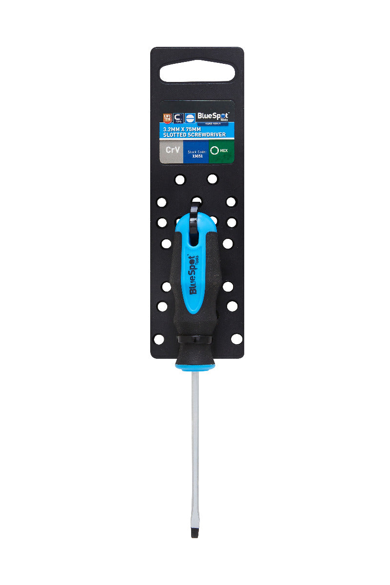 Blue Spot Tools Slotted Hex Bolster Screwdriver (3.2mm x 75mm)
