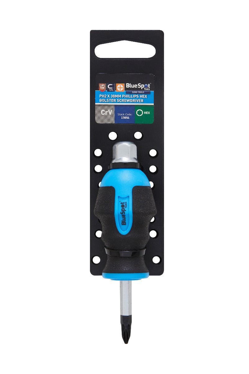 Blue Spot Tools Phillips Hex Bolster Screwdriver (PH2 x 38mm)