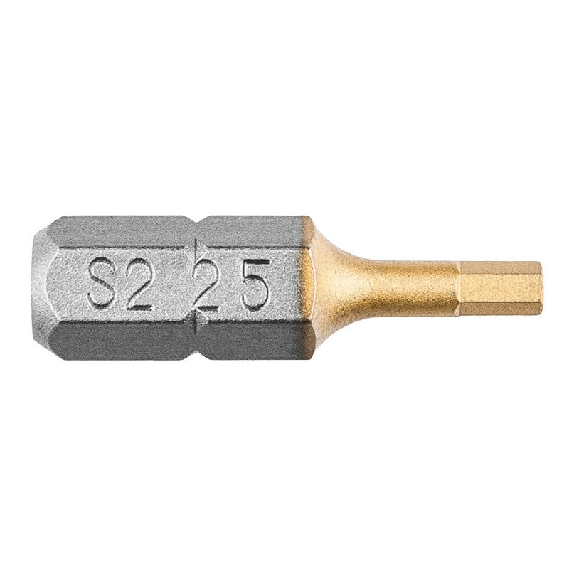GRAPHITE Scredriver bits HEX2.5 x 25 mm, 1/4", 2 pcs — 57H966