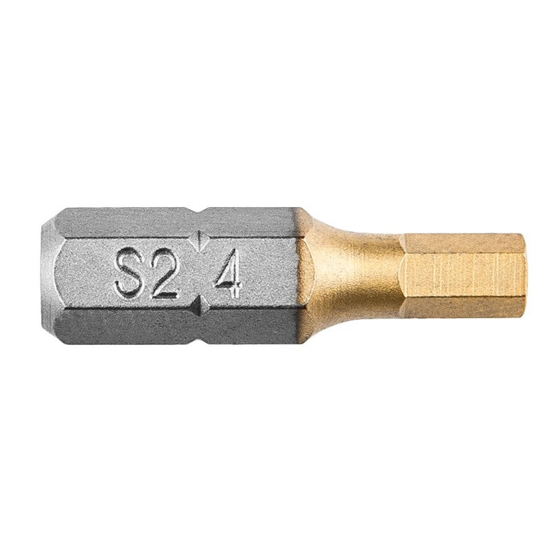 GRAPHITE Scredriver bits HEX4 x 25 mm, 1/4", 2 pcs — 57H968