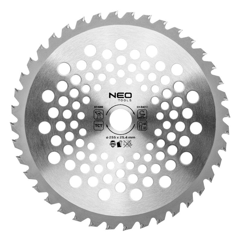 NEO TOOLS Petrol brushcutter blade, widia, 255 x 25.4 mm, 40 teeth, for brushcutting — 57-688