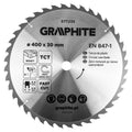 GRAPHITE Saw blade, widia, 400 x 30 mm, 40 teeth — 57T235
