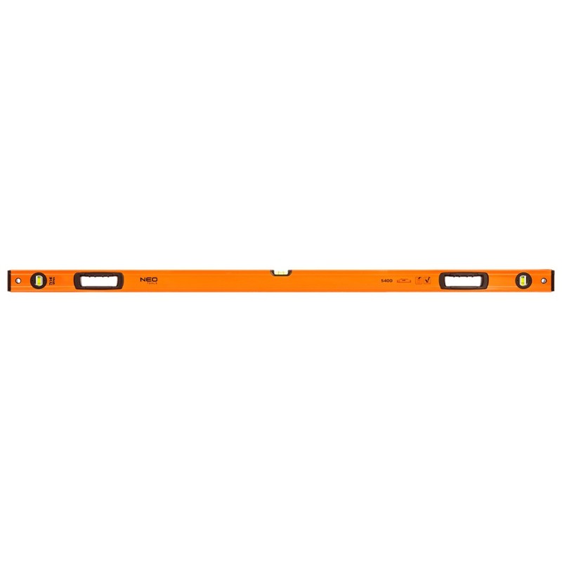 NEO TOOLS Aluminium spirit level S 400, 3 vials, 2 handholds, 150 cm — 71-146