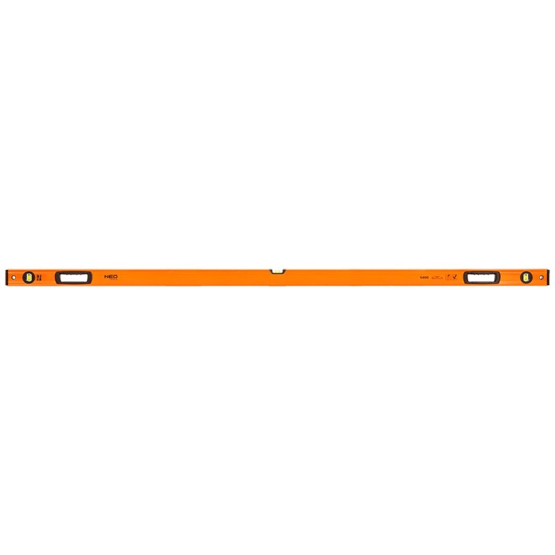 NEO TOOLS Aluminium spirit level S 400, 3 vials, 2 handholds, 200 cm — 71-147