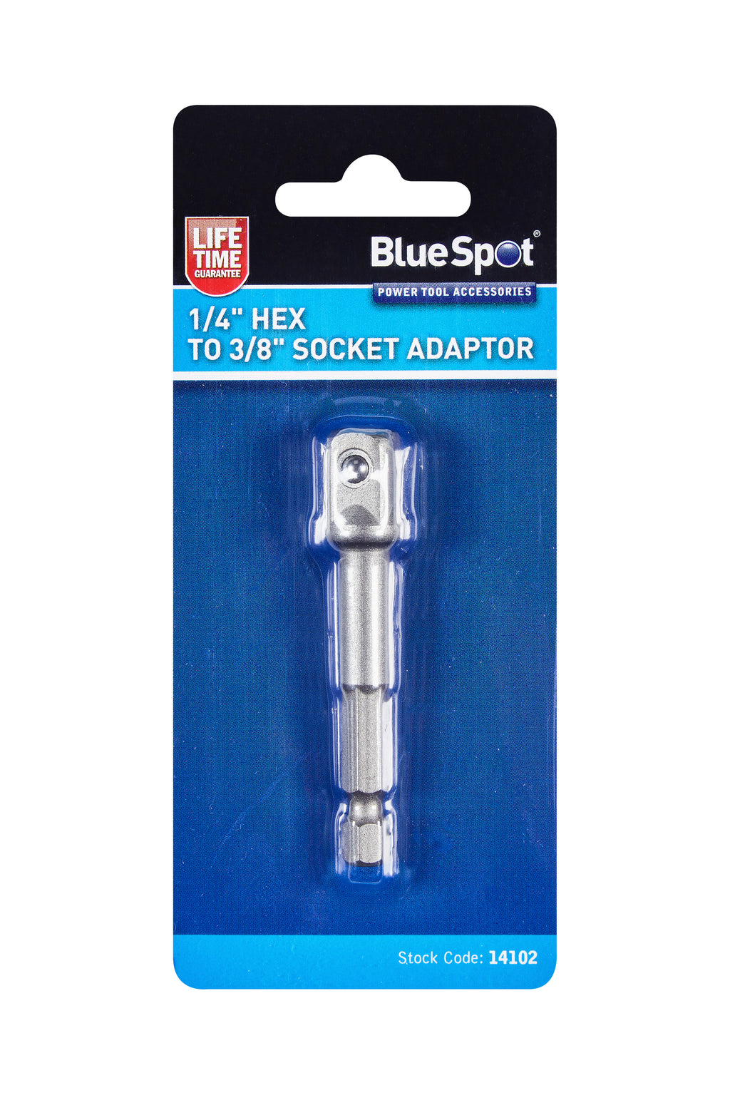 Blue Spot Tools 1/4" Hex to 3/8" Socket Adaptor