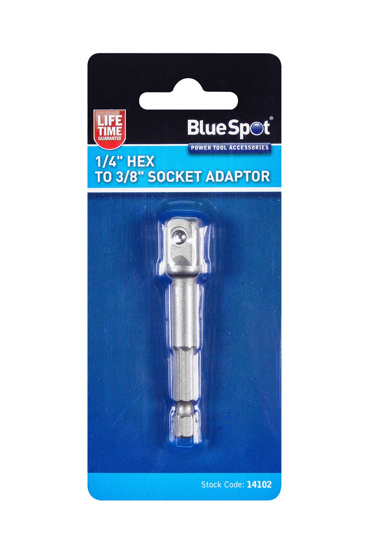 Blue Spot Tools 1/4" Hex to 3/8" Socket Adaptor