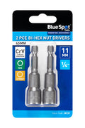 Blue Spot Tools 2 PCE Bi-Hex Nut Drivers (11mm)