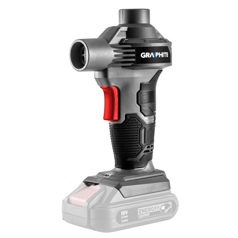 GRAPHITE Cordless inflator Energy+ 18V, Li-Ion, without battery — 58G089