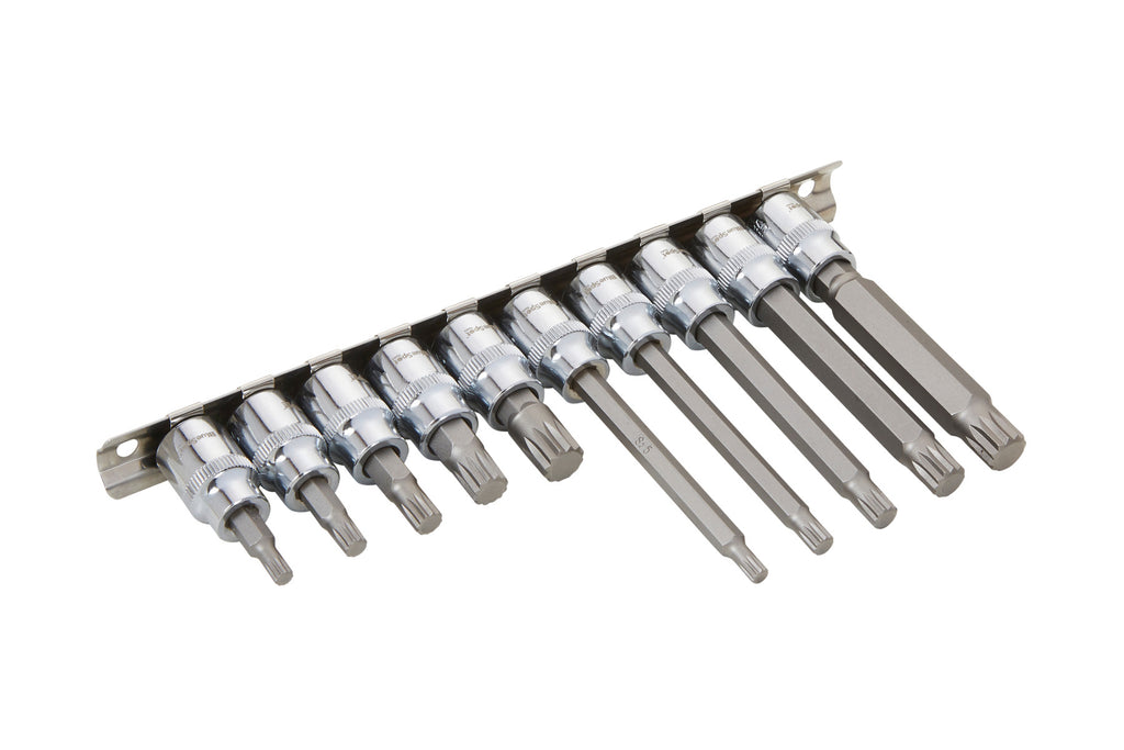 Blue Spot Tools 10 PCE 3/8" Spline Socket Bit Set (M5-M12)