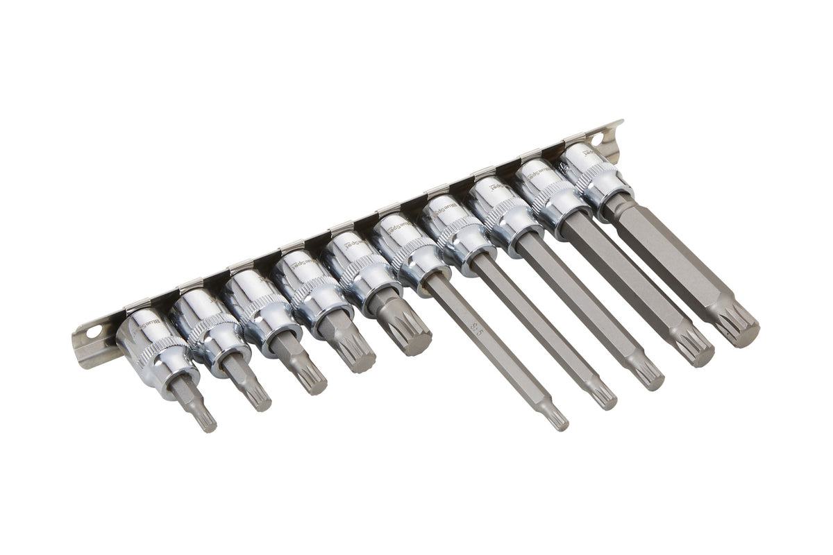 Blue Spot Tools 10 PCE 3/8" Spline Socket Bit Set (M5-M12)