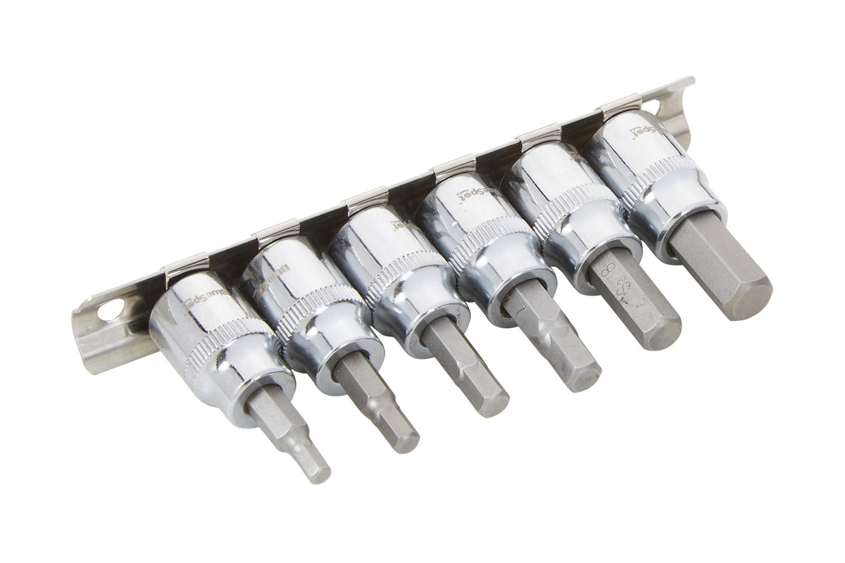 Blue Spot Tools 6 PCE 3/8" Hex Socket Bit Set (4-10mm)