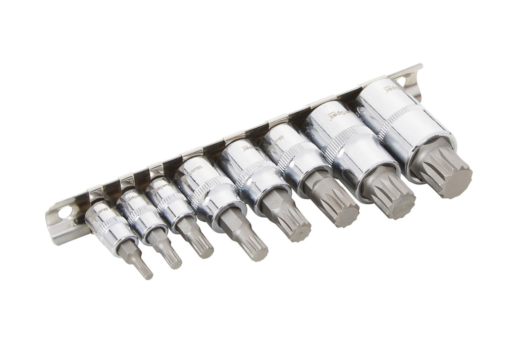 Blue Spot Tools 8 PCE 1/4", 3/8", 1/2" Spline Bit Socket Set (M4-M16)