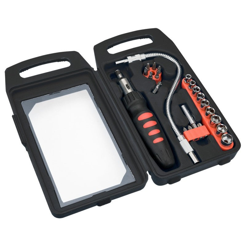 Top Tools Screwdriver bits and sockets with holder, set 22 pcs — 39D185