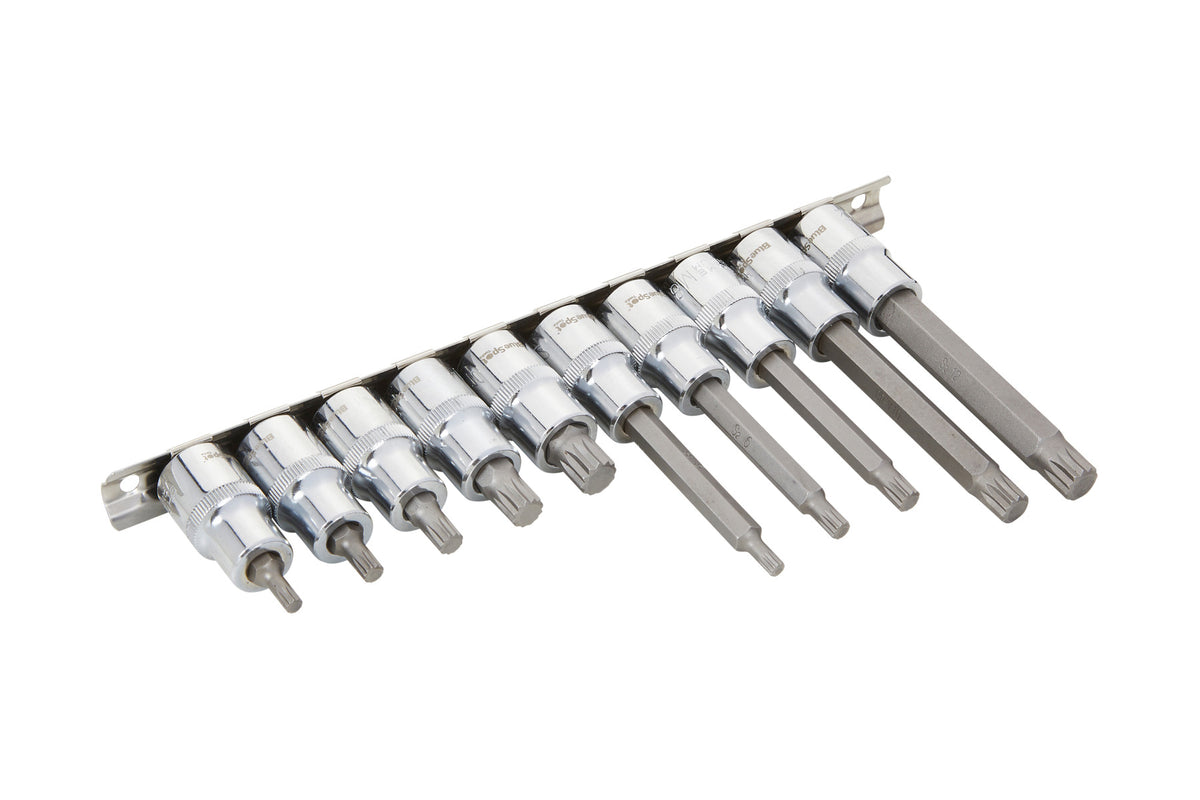 Blue Spot Tools 10 PCE 1/2" Spline Socket Bit Set (M5-M12)