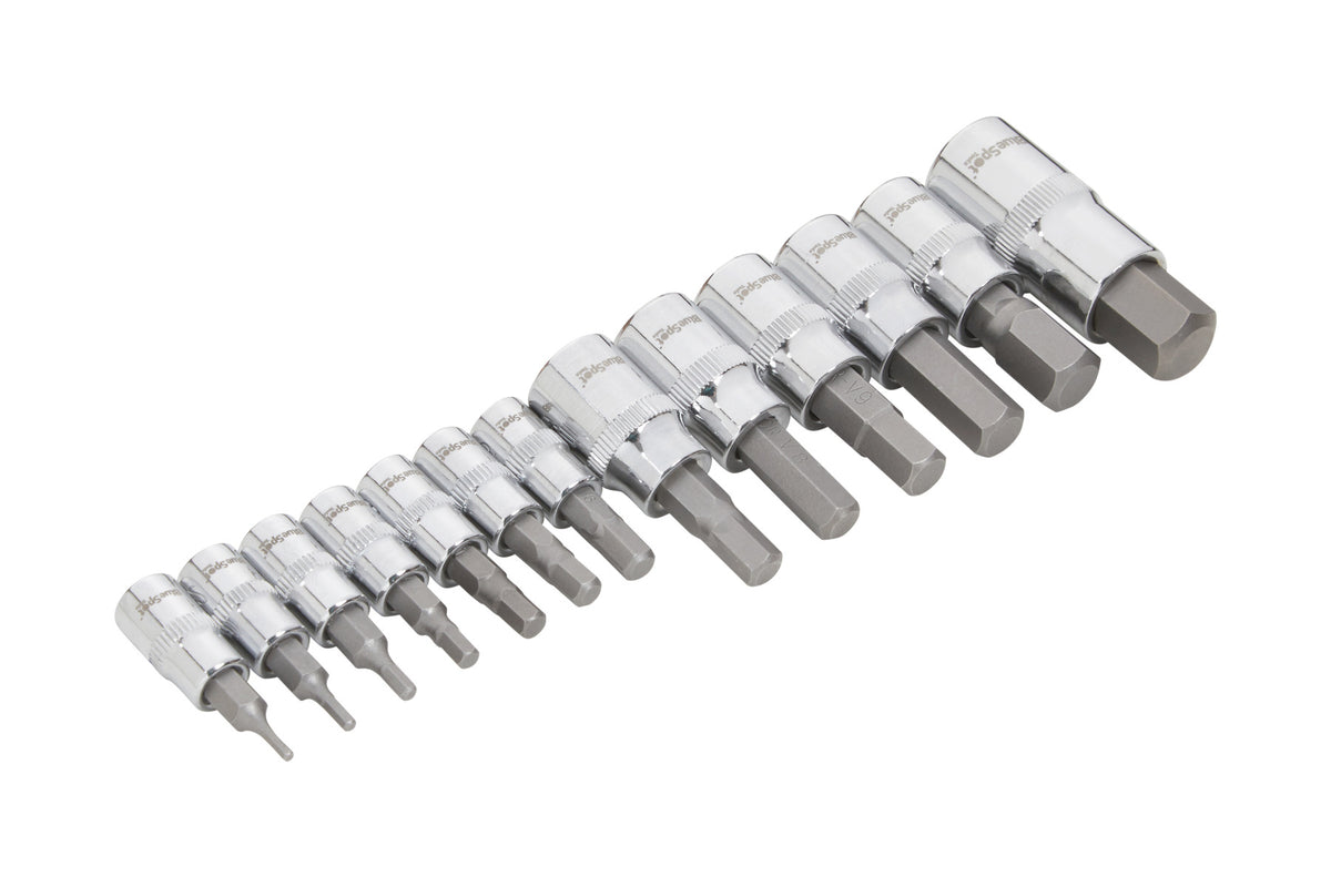 Blue Spot Tools 13 PCE 1/4", 3/8", 1/2" Hex Bit Set (H2-H14)
