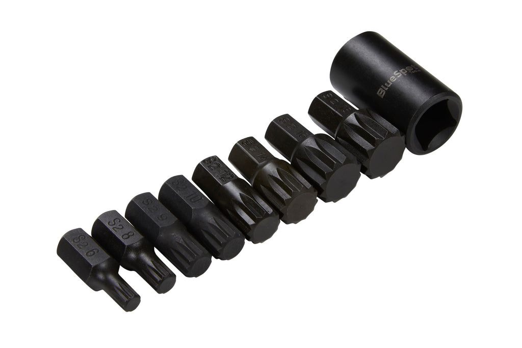 Blue Spot Tools 9 PCE 1/2" Impact Spline Bits (M6-M18)