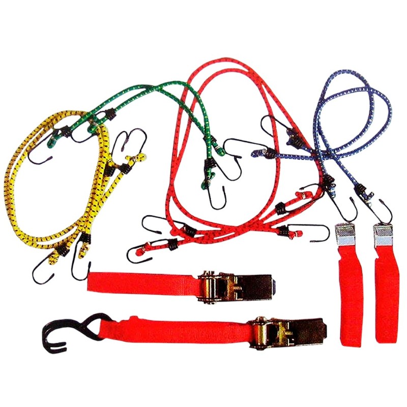 Top Tools Rubber tie down and ratchet tie down set — 97X206