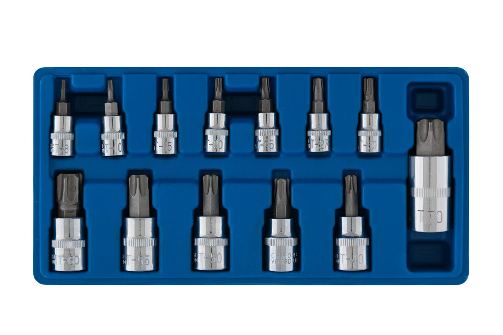 Blue Spot Tools 13 PCE Torx Socket Bit Set (T8-T70)