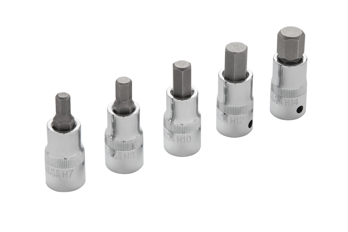Blue Spot Tools 5 PCE 1/2" Hex Bit Set (H7-H14) (EVA FOAM)