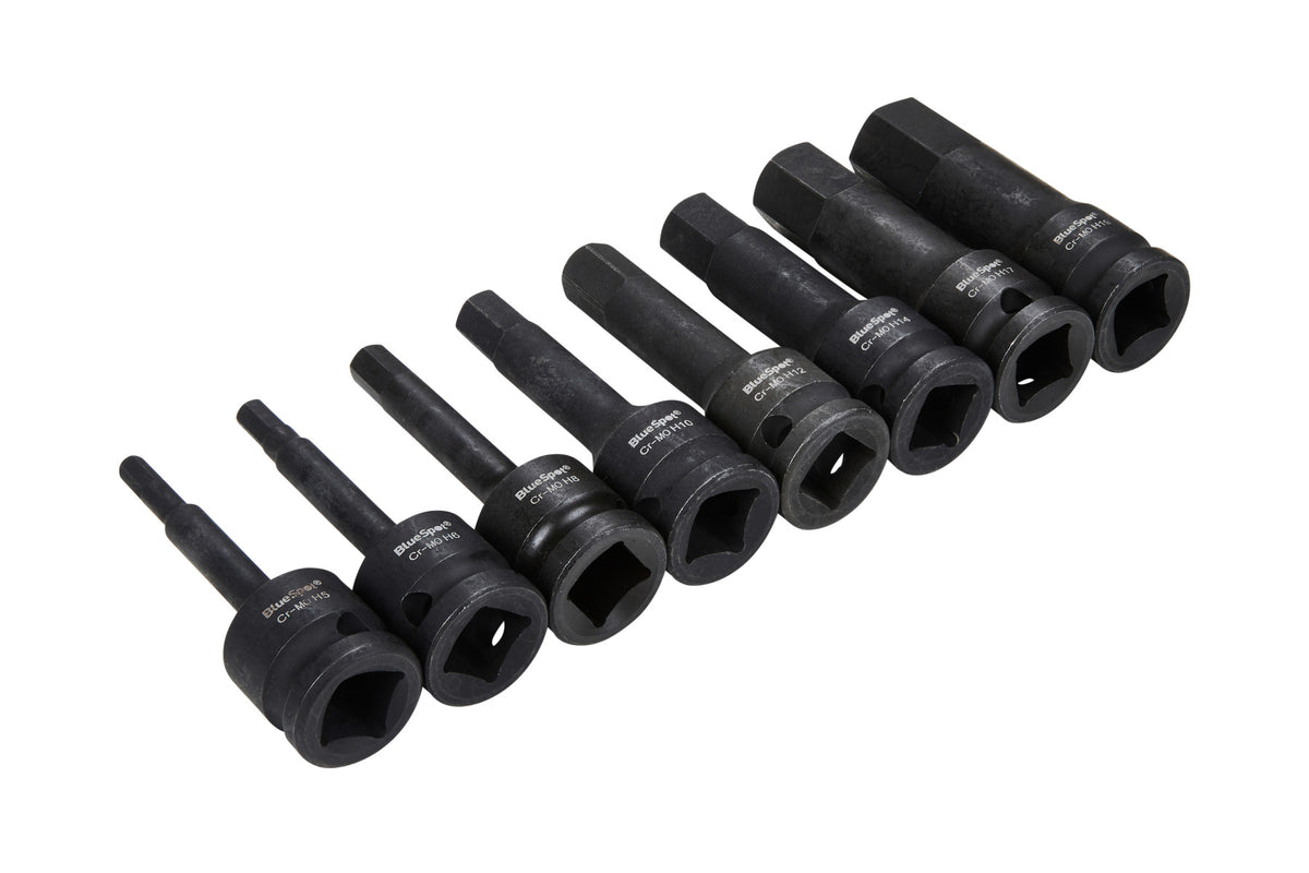 Blue Spot Tools 8 PCE 1/2" Impact Hex Sockets (H5-H19)