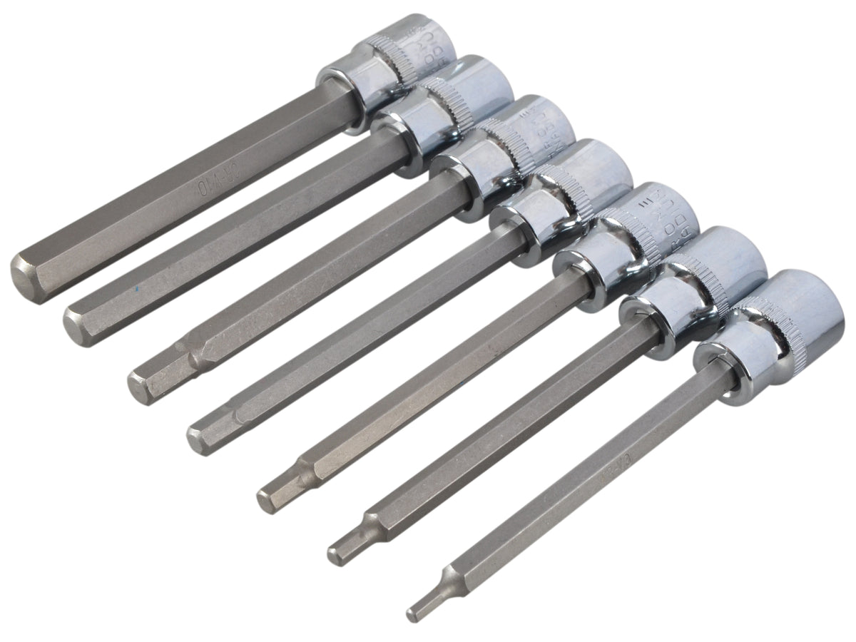 Blue Spot Tools 7 PCE 3/8" Extra Long Hex Socket Bit Set (H3-H10)