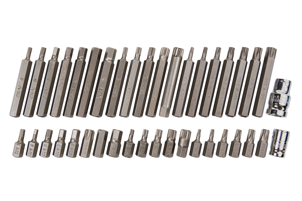 Blue Spot Tools 40 PCE 1/2" & 3/8" Mixed Hex, Spline and Torx Bit Set