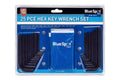 Blue Spot Tools 25 PCE Metric and Imperial Hex Key Wrench Set With Pouch (1-10mm) (3/64"-3/8")
