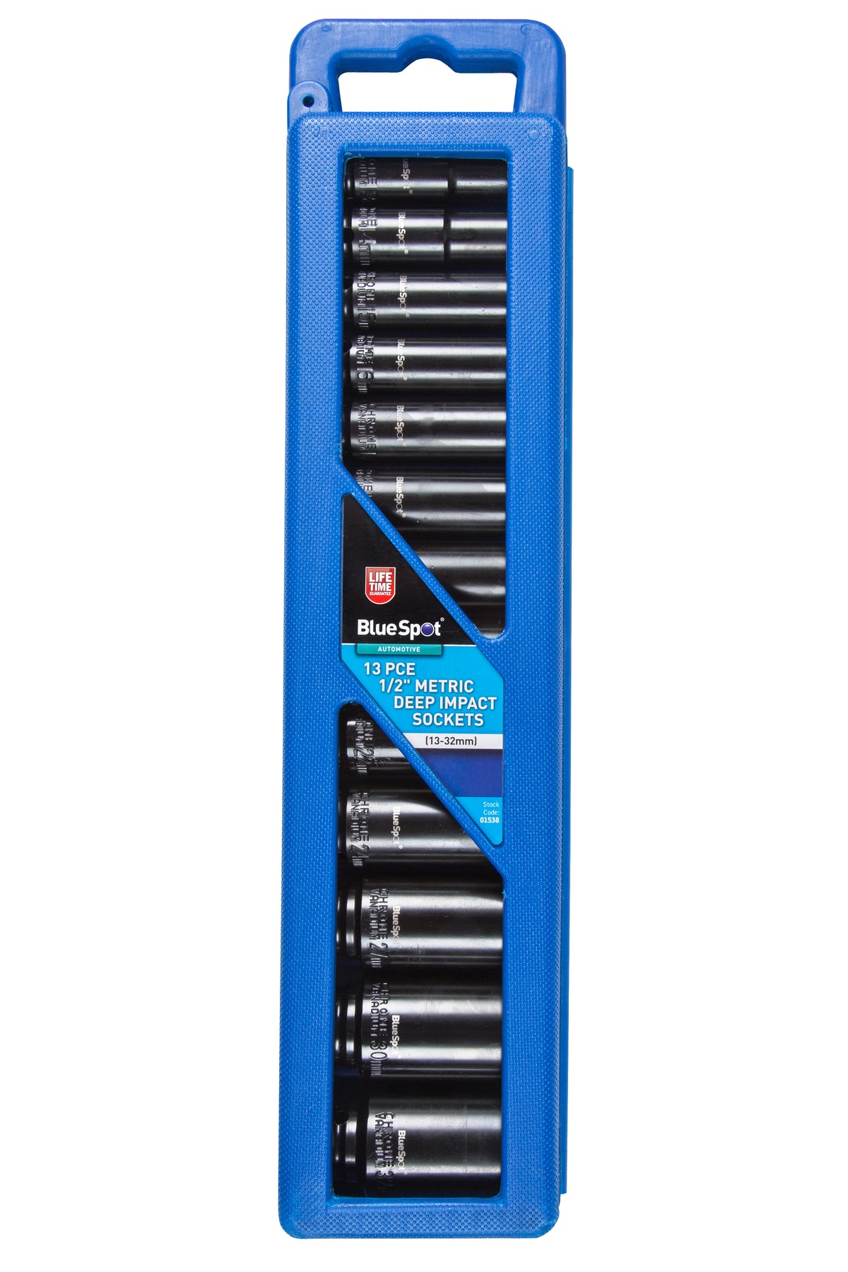 Blue Spot Tools 13 PCE 1/2" Metric Deep Impact Sockets (13-32mm)